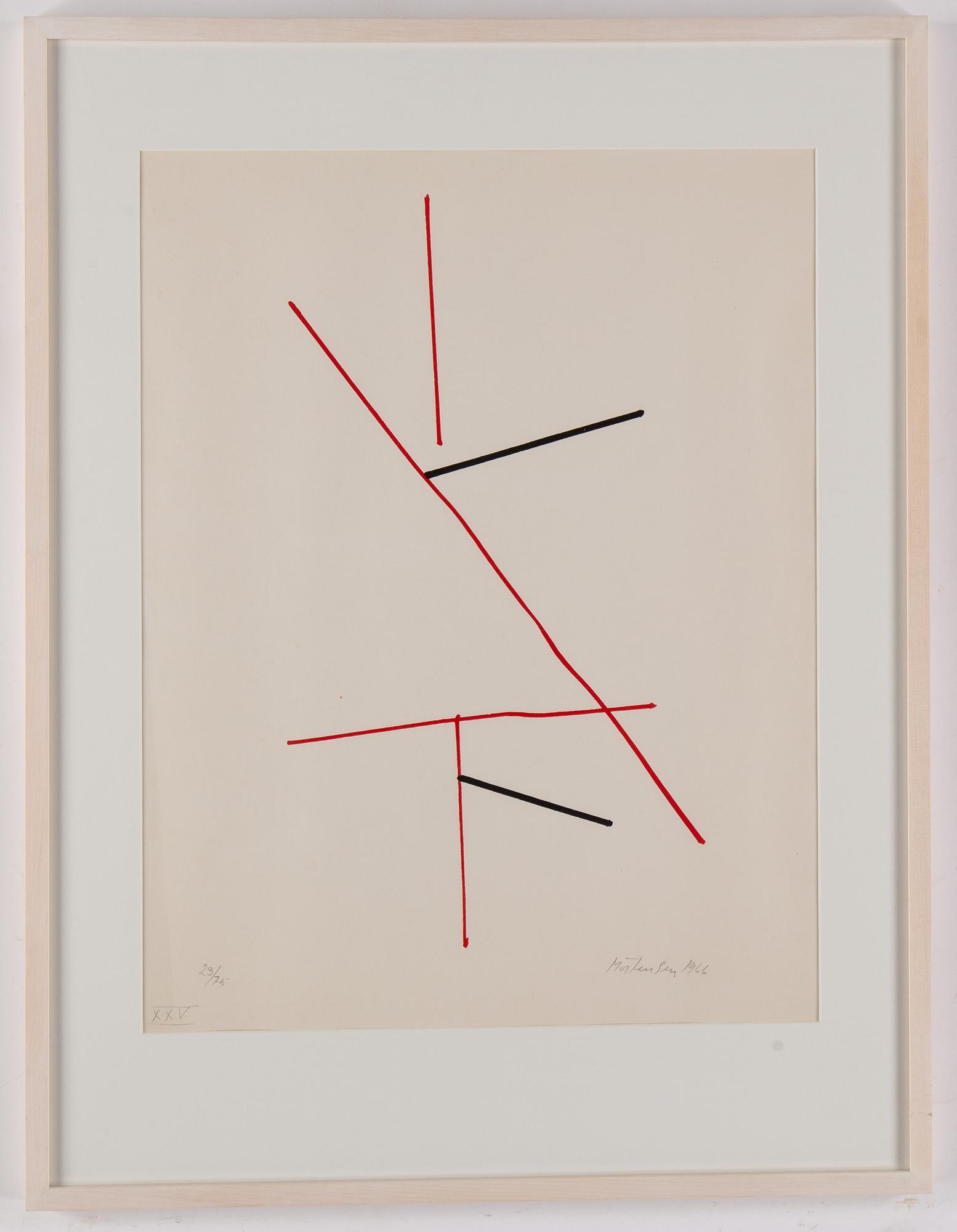 RICHARD MORTENSEN, färgserigrafi, 1966, signerad, 23/75 XXV.
