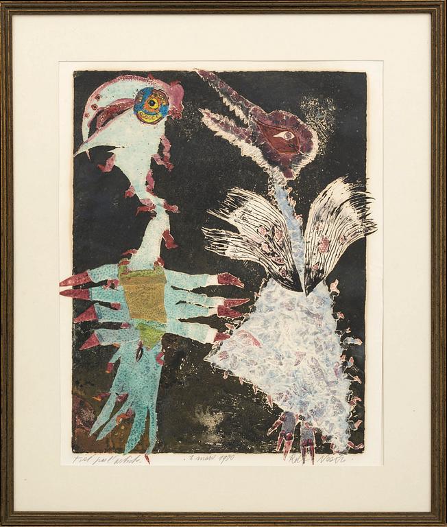 ROLF NESCH, carborundum, signed dated and numbered 1 mars 1970 tiré pour l'artiste.