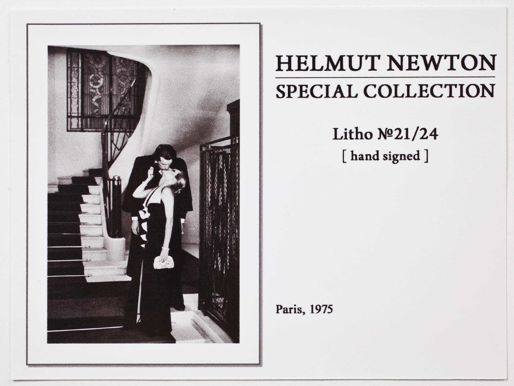 HELMUT NEWTON, offsetlitografi, Paris 1975, sign.