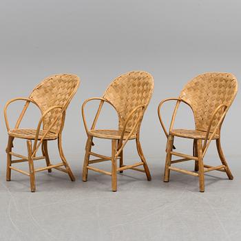 3 set of chairs by Gösta Westerberg, "LC-stolen", 20th century.