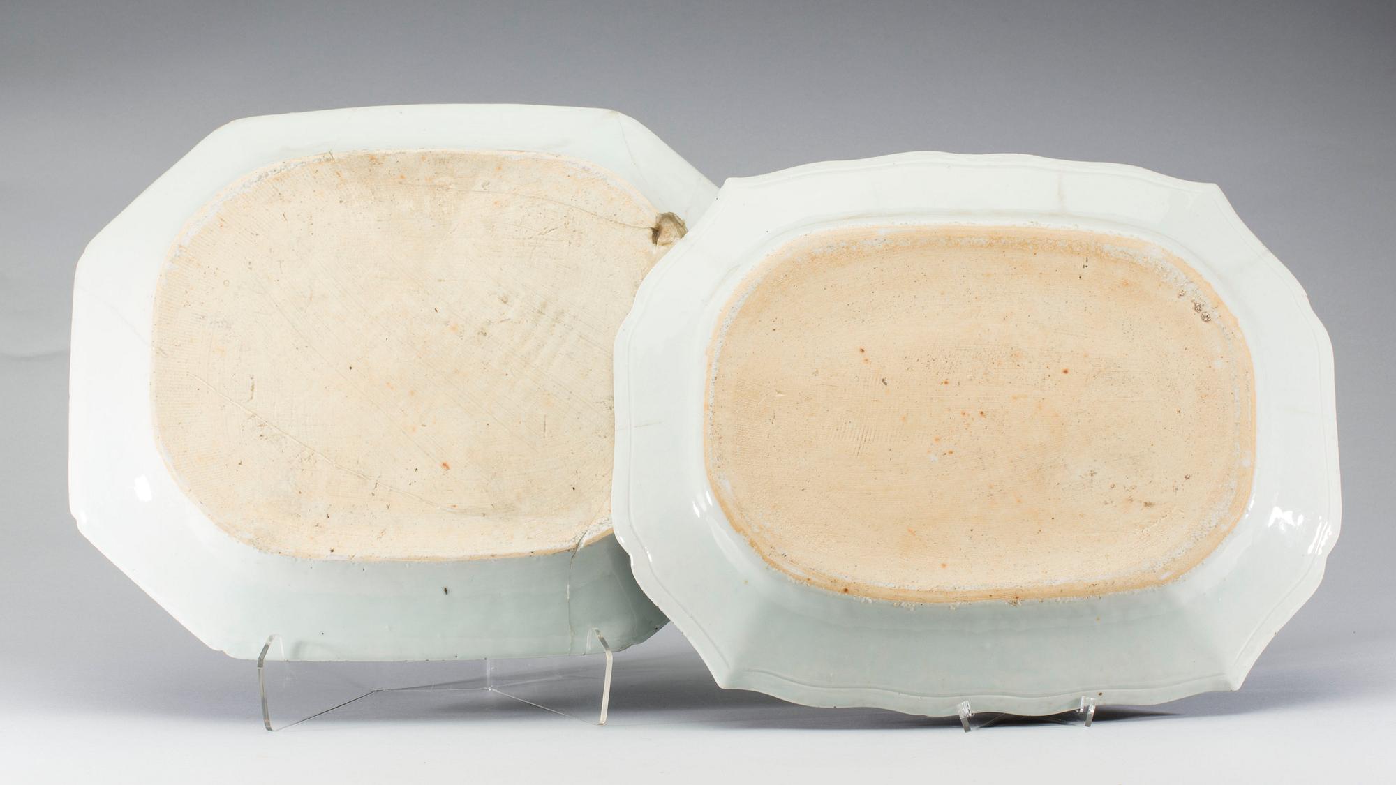SERVERINGSFAT, 2 stycken, Kina Qianlong (1736-1795), porslin.