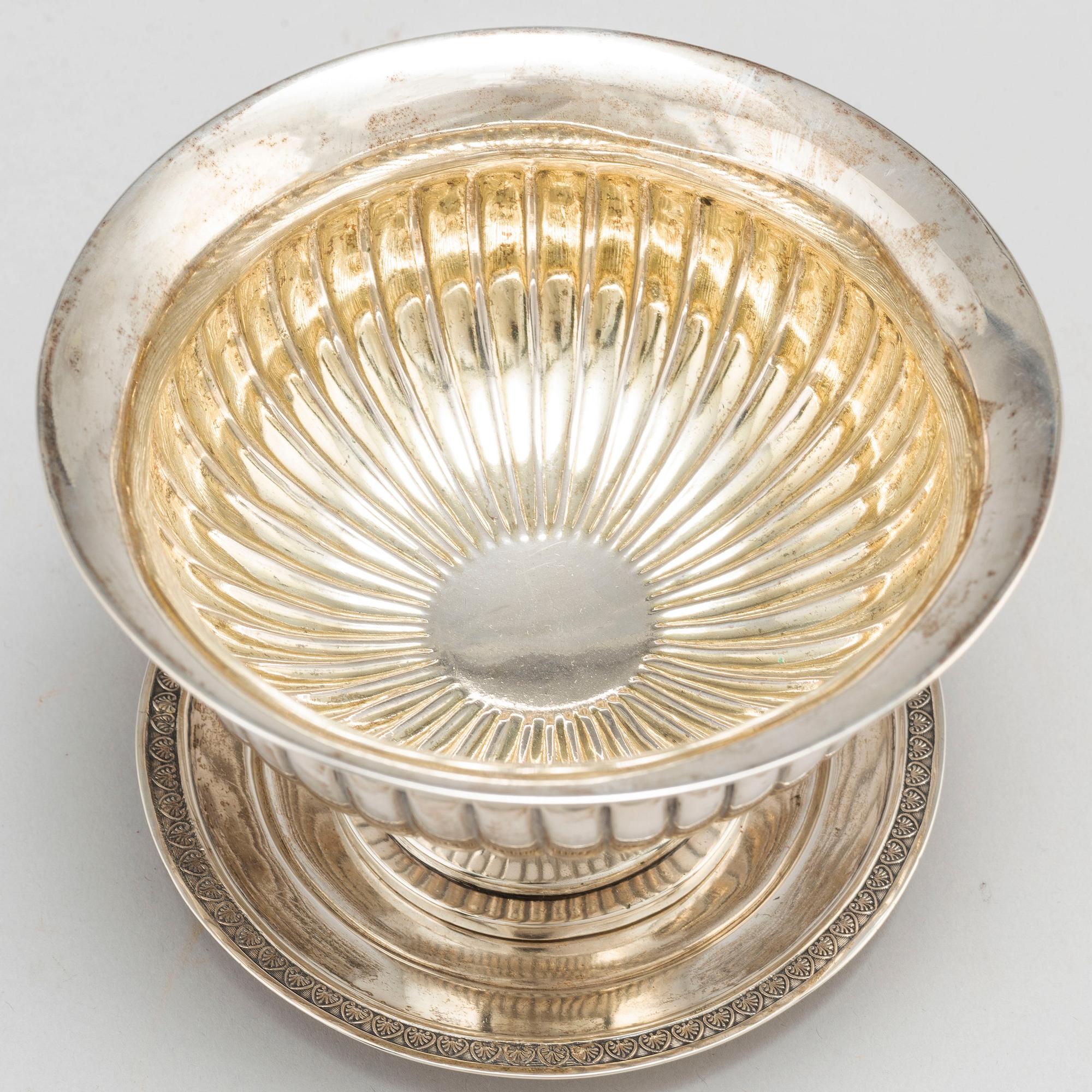 A parcel gilt silver bowl by Carl Tengsted Gothenburg 1834.