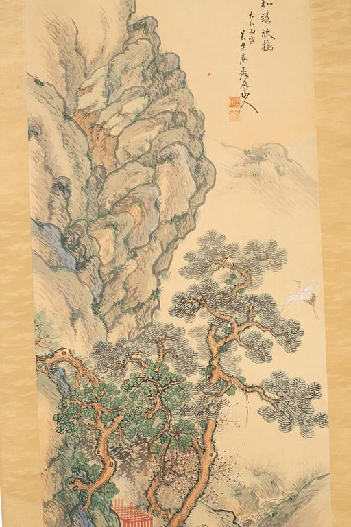 A scroll painting by anonymous artist, 20th Century.