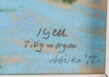 KJELL LEANDER-ENGSTRÖM, pastell, signerad och daterad Abisko 1948.