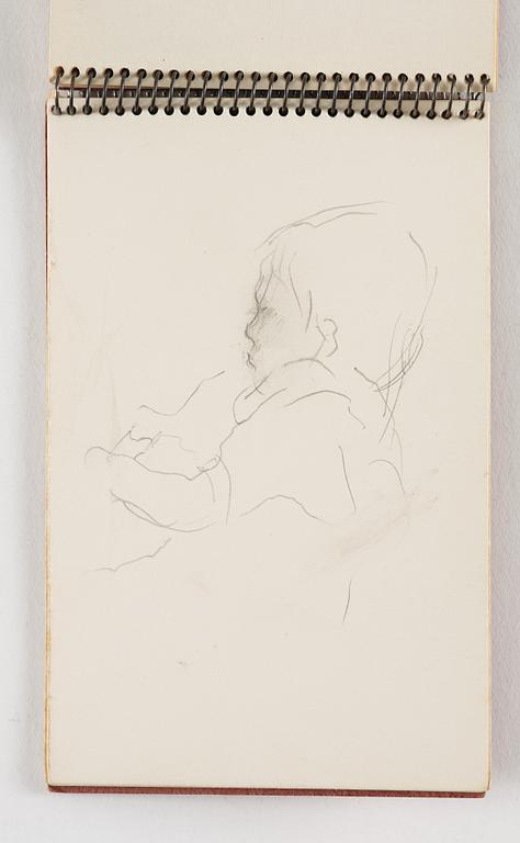 Lotte Laserstein, 10 små skissblock med teckningar.