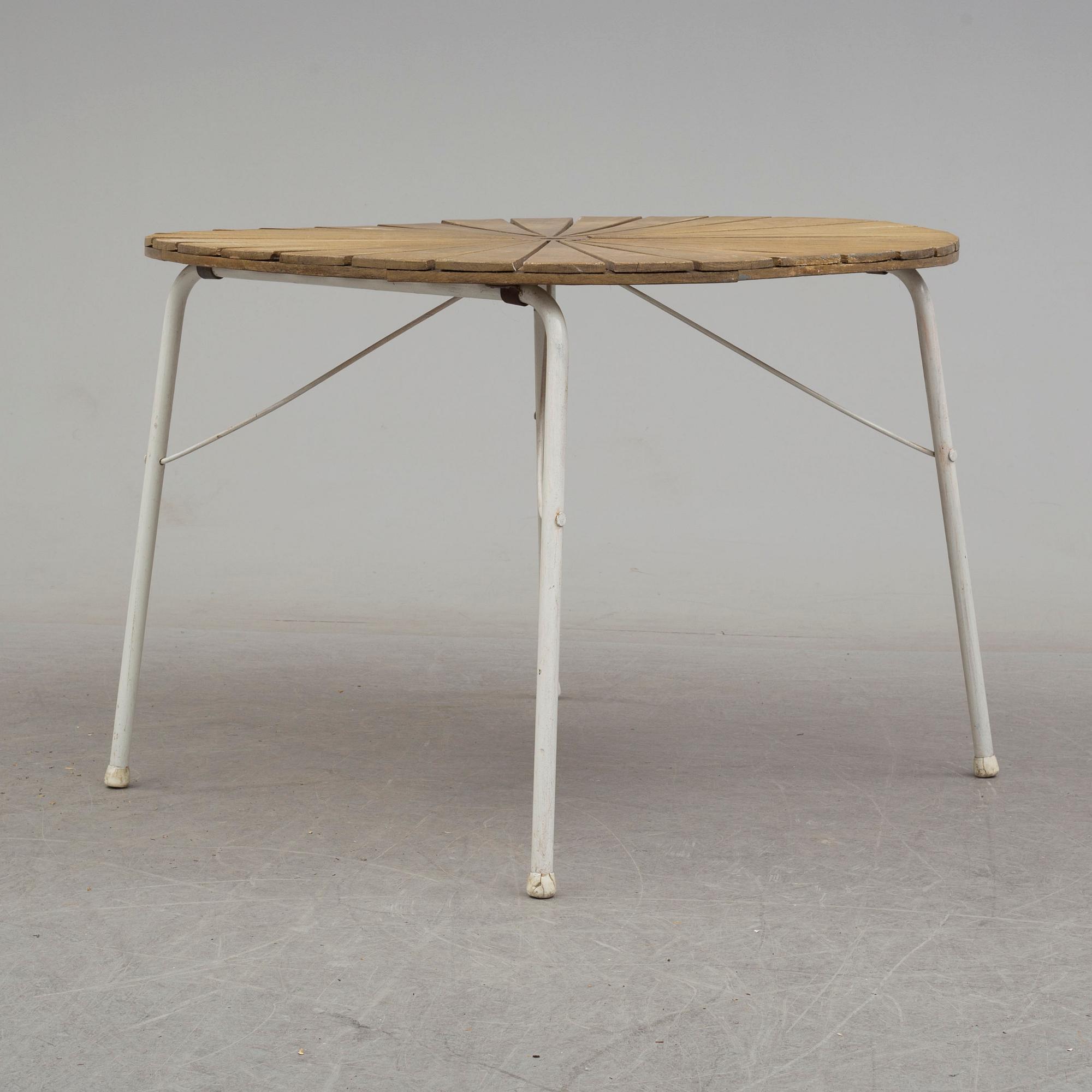 TRÄDGÅRDSBORD, 1900-talets andra hälft.