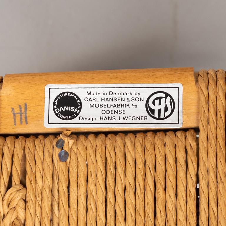 Hans J Wegner, a model 'CH 24' beech chair, Carl Hansen & Son, Odense, Denmark.