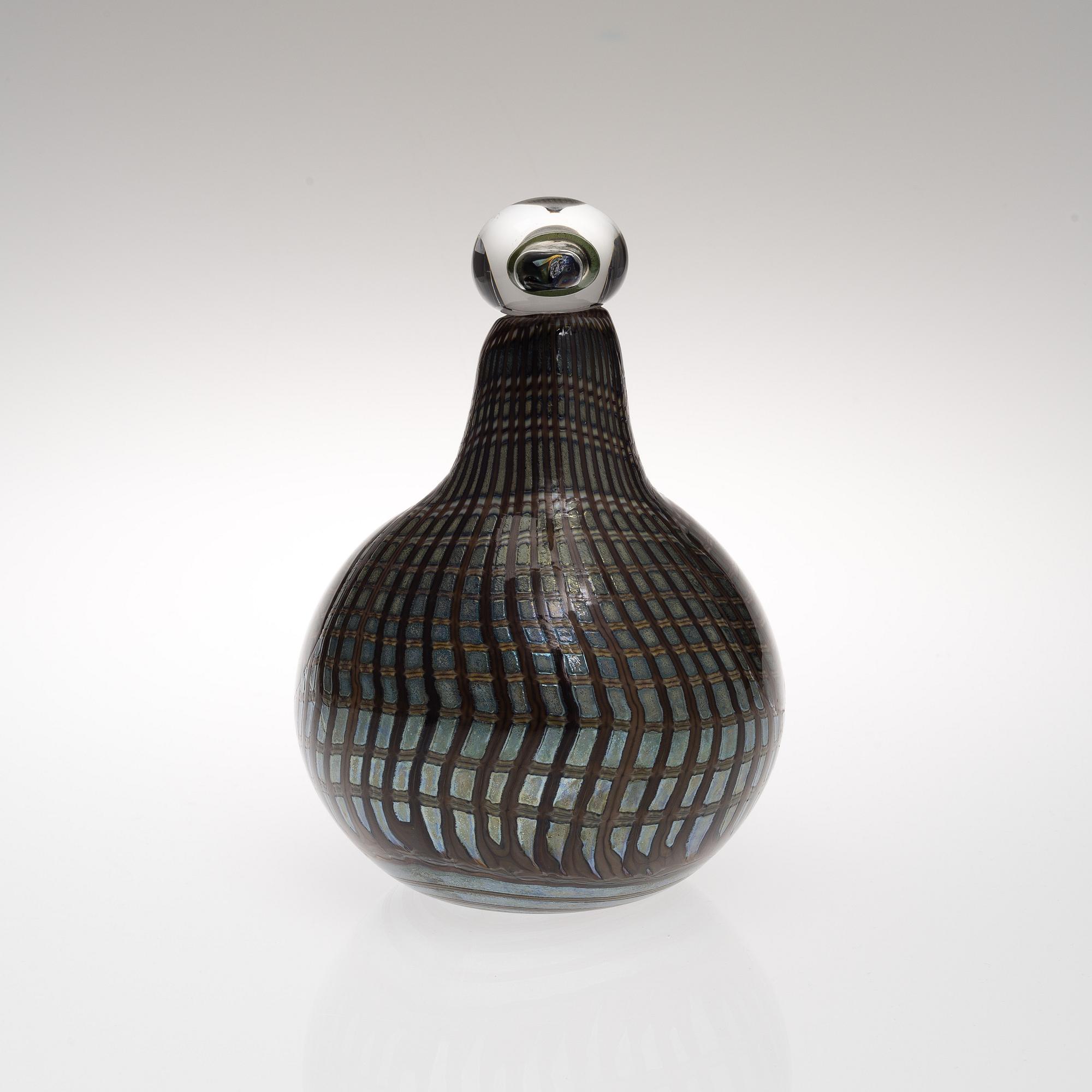 OIVA TOIKKA, FÅGEL, glas, signerad Oiva Toikka Nuutajärvi Notsjö, numrerad 946/1000.