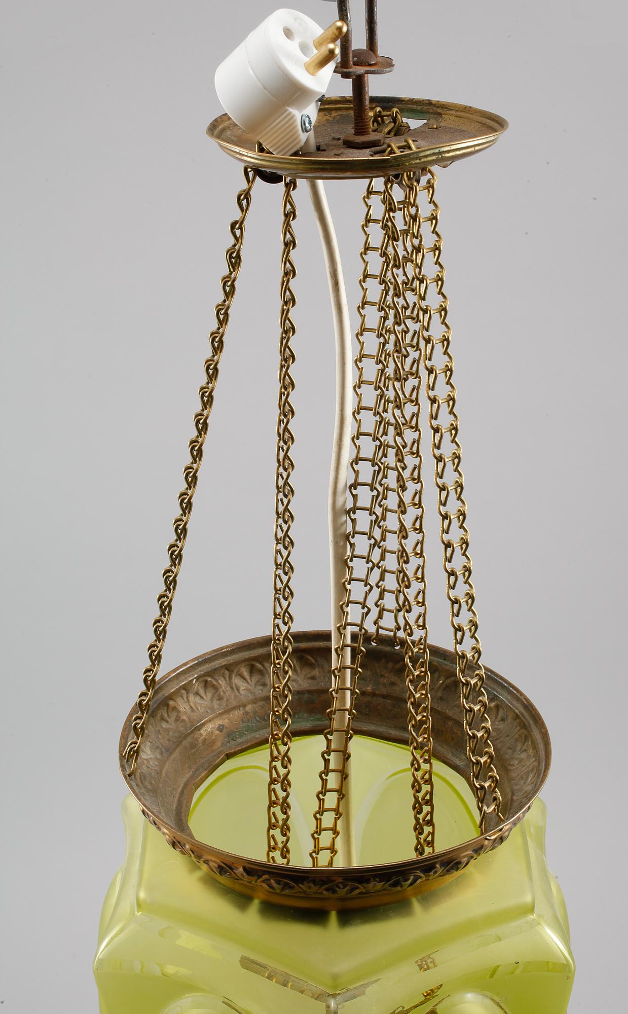 MÅNSKENSAMPEL, omkring 1900, höjd ca 55 cm.