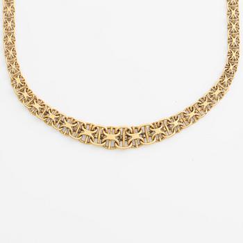 Collier, 18K guld, doserad x-länk.