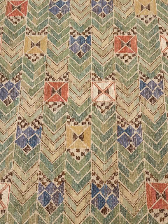 Märta Måås-Fjetterström, Draperi, "Rågen", inplock på linnebotten, 
ca 198 x 135,5 cm, signerat AB MMF.