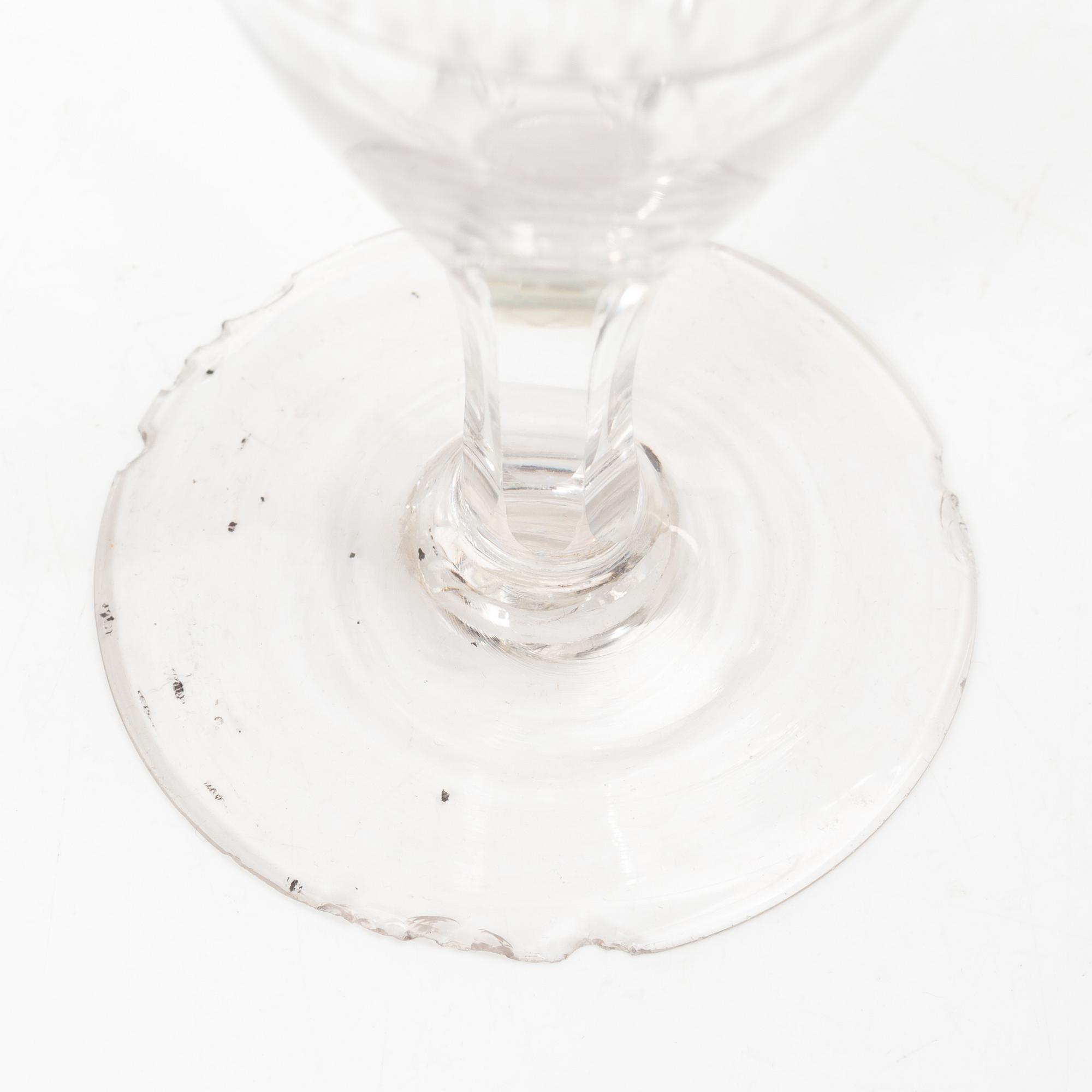 A set of thirty late Gustavian glasses, including from Casimirsborgs glassworks, late 18th/early19th century.