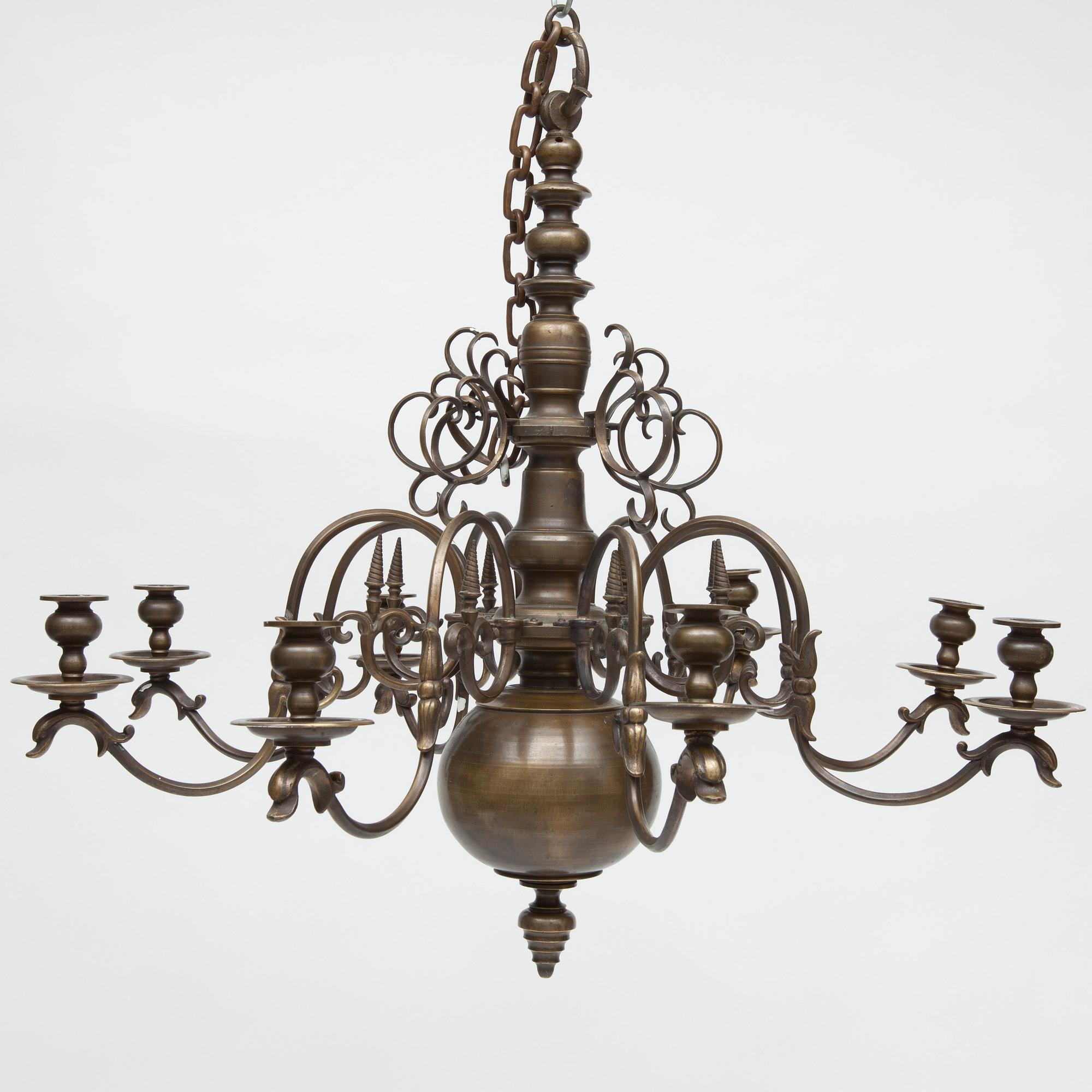 TAKKRONA, barockstil, 1900-talets början. Höjd ca 97 cm, exkl. ked.