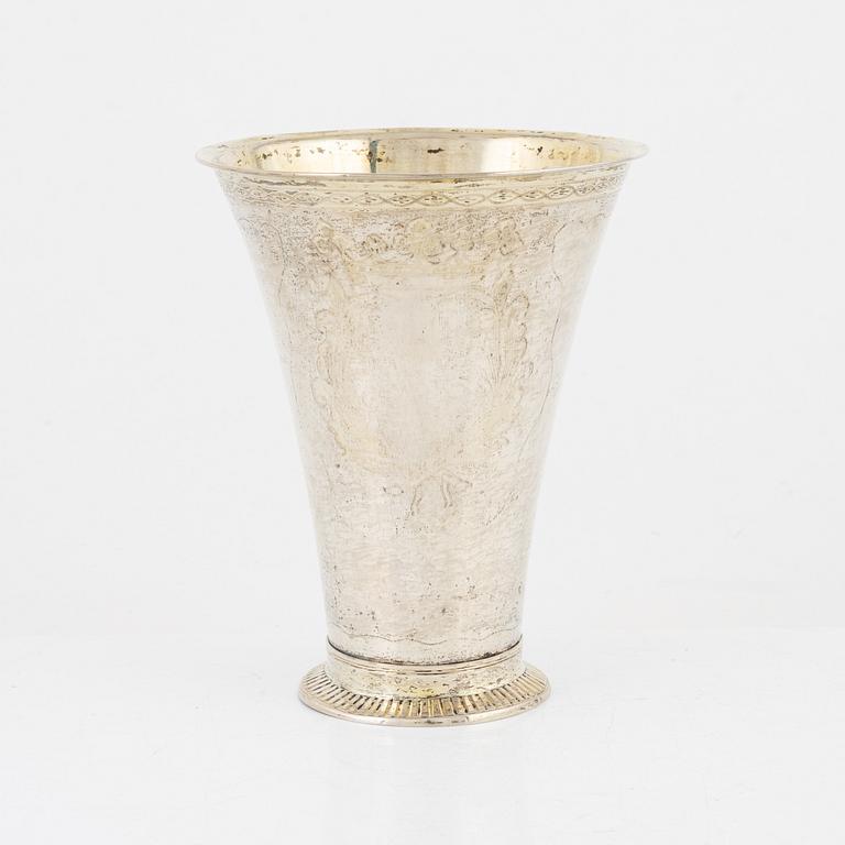 A silver-gilt beaker, mark of Niklas Ramberg, Lund 1824.