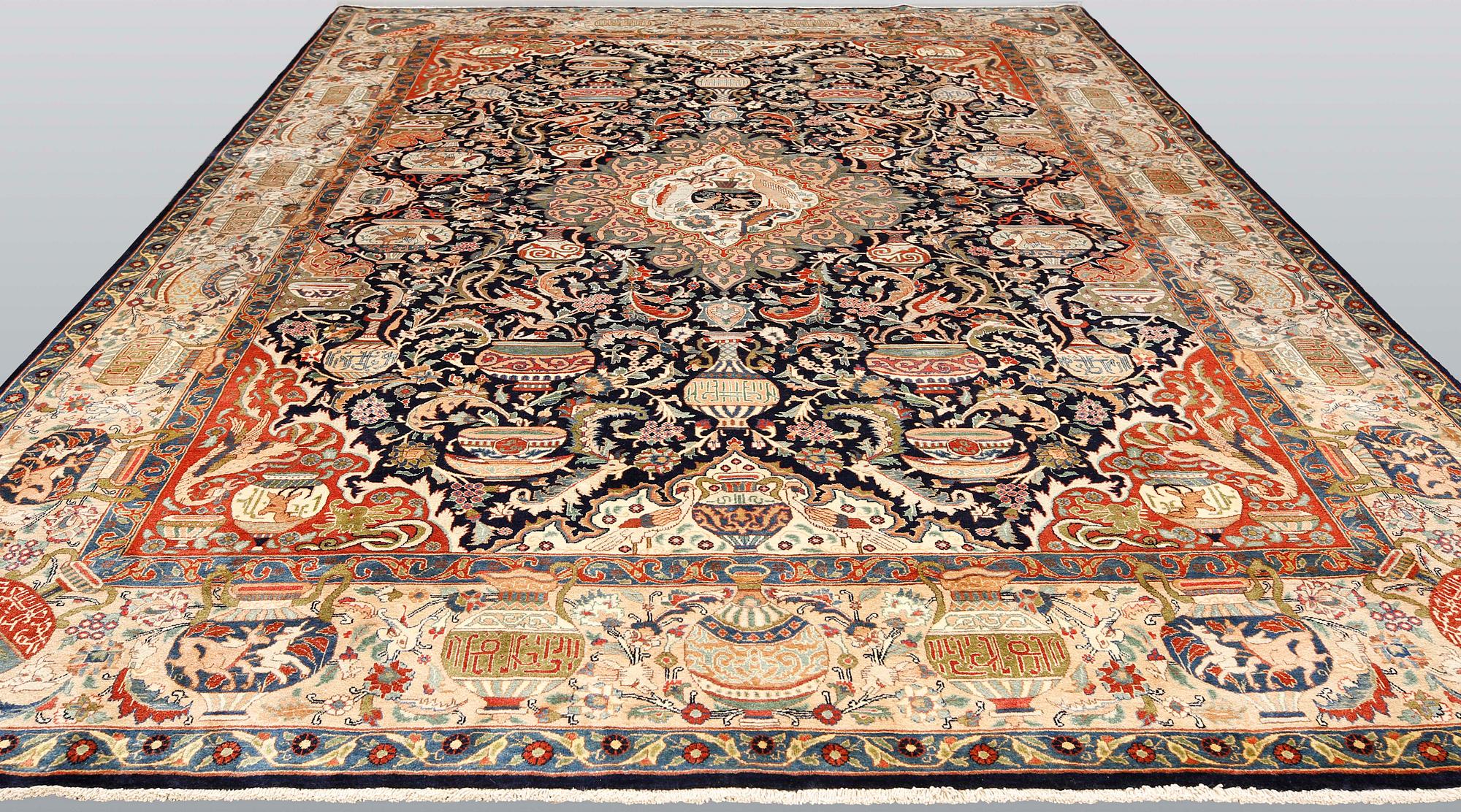 A Kashmar carpet, ca 397 x 297 cm.