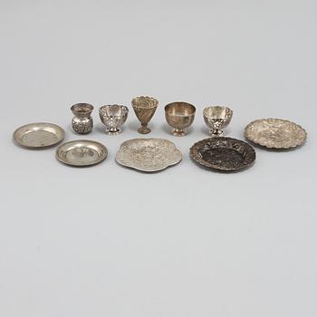 PARTI SILVER, 10 delar, 1900-tal. Vikt 460 gram.