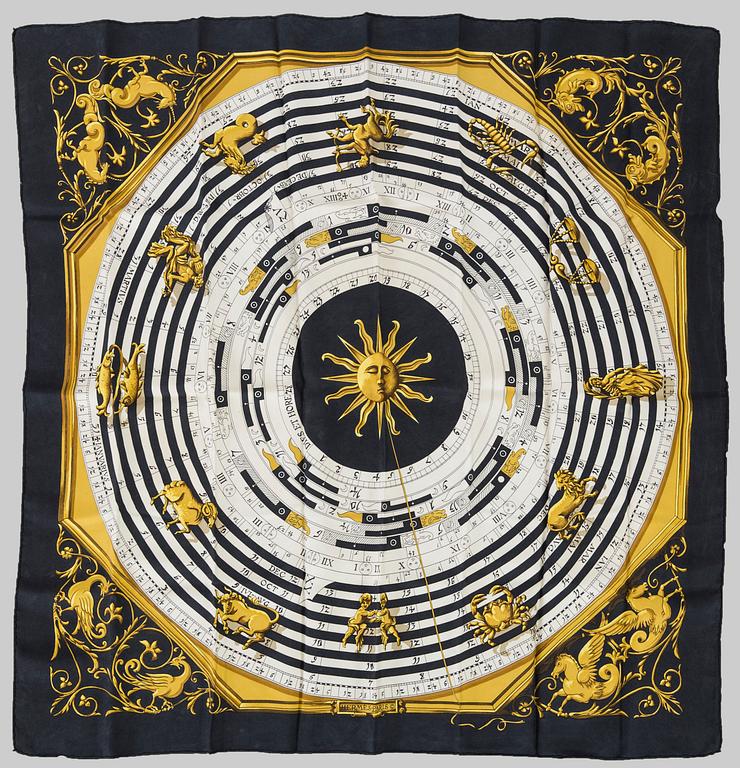 HERMÈS, "Dies Et Hore' Zodiac", scarf.