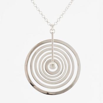 Tapio Wirkkala, pendant with chain "Silvermoon", sterling silver, for Kultakeskus.