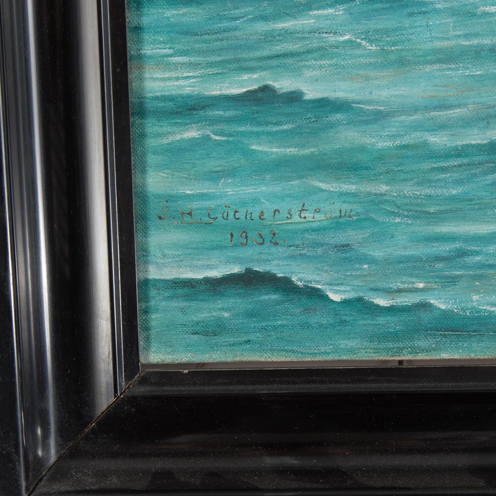 UNKNOWN ARTIST, oil on canvas, signed J H Güthersteinand dated 1902.