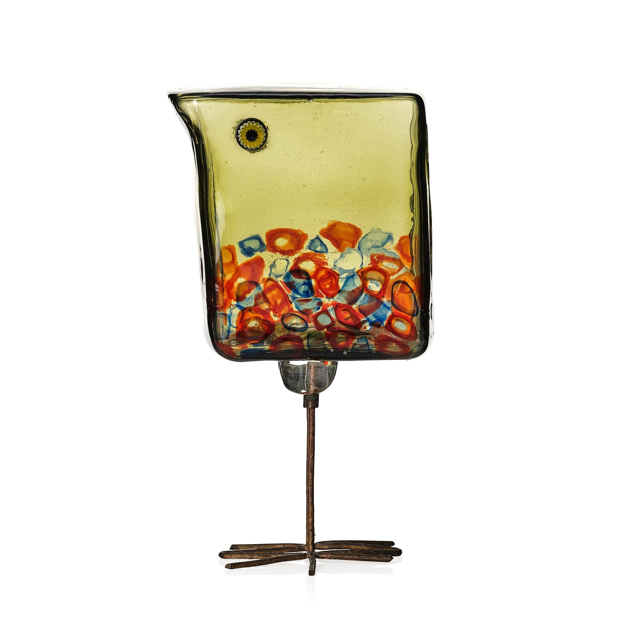 Alessandro Pianon, a "Pulcino" glass sculpture of a bird, Vistosi, Italy 1960's, model S191.