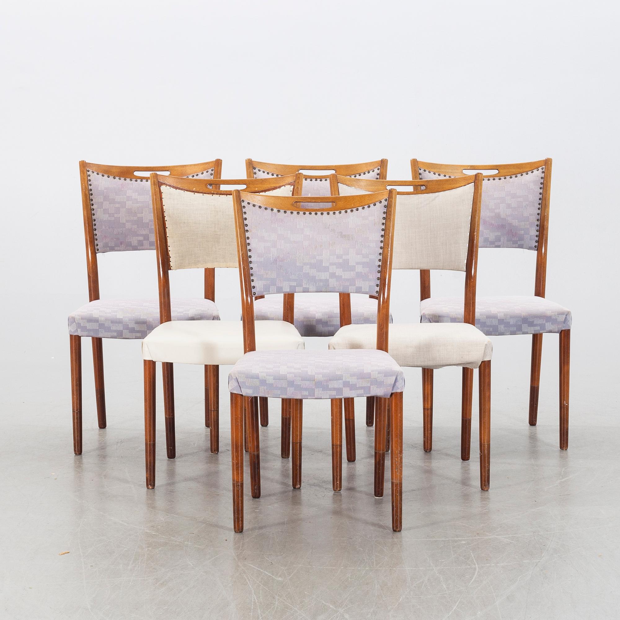 Six chairs from the 1950's.