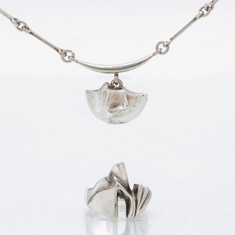 Lapponia collier och ring sterling silver, Finland.