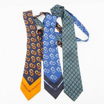 Gucci, ties 3 pcs late 20th century.