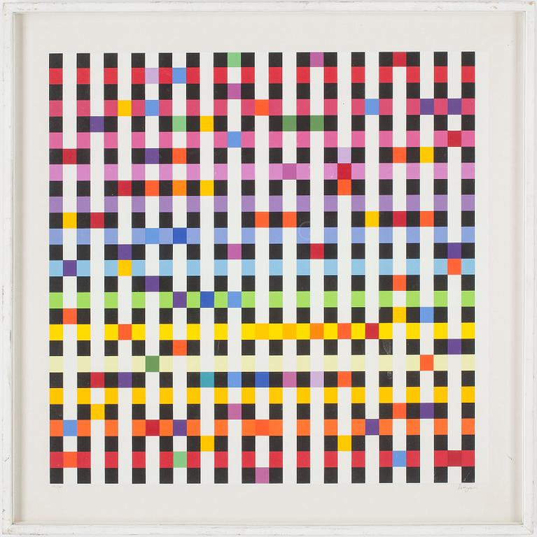 YAACOV AGAM, färgserigrafi, signerad och numrerad 171/300.