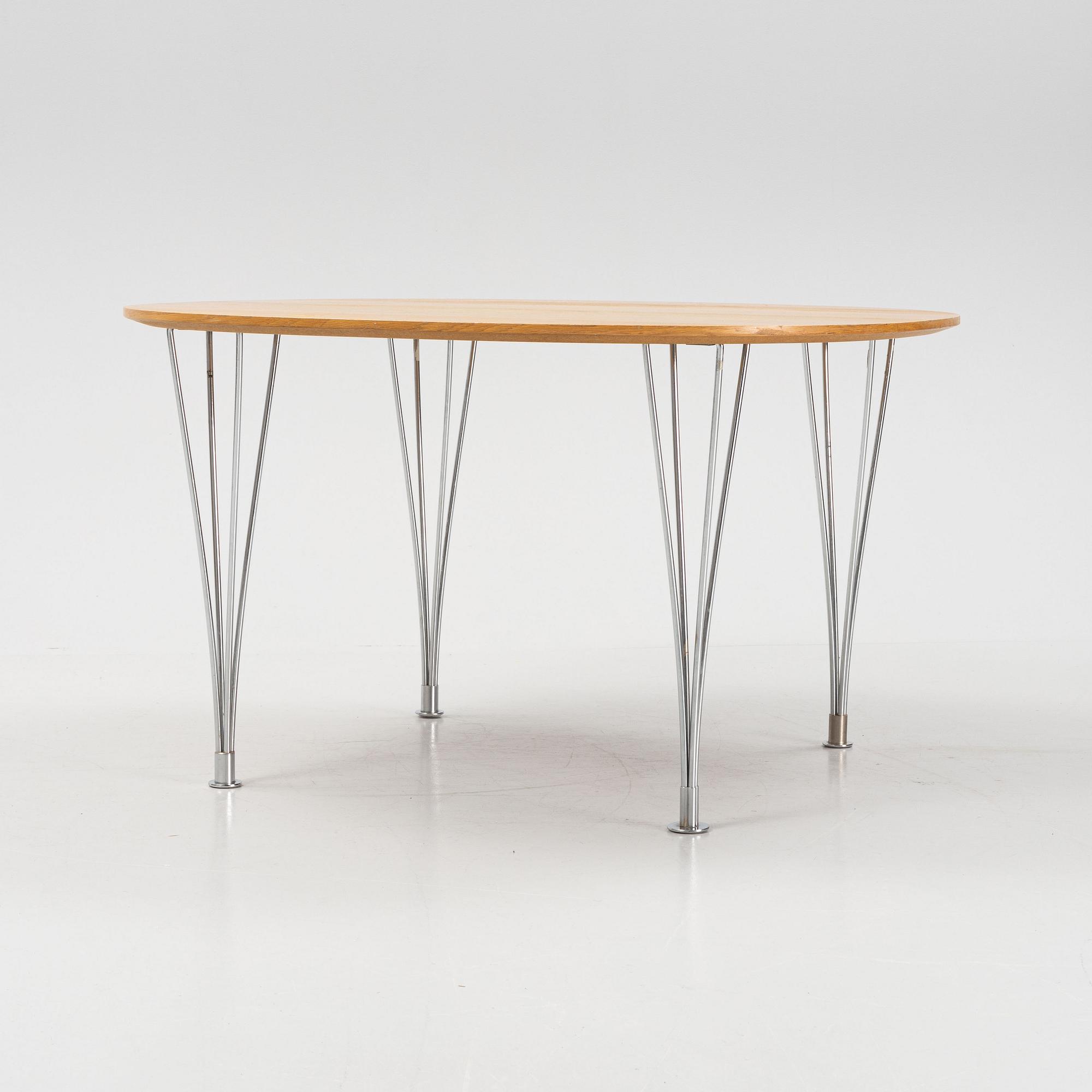 Bruno Mathsson, a 'Supercirkel' table, second half of the 20th Century.