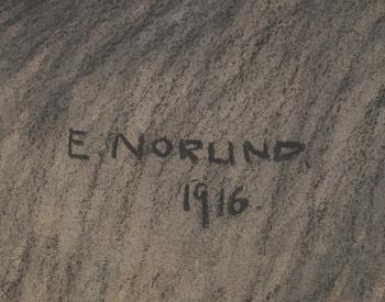 ERNST NORLIND, blandteknik, signerad och daterad.