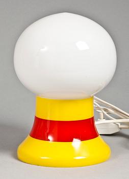 BORDSLAMPA, glas, 70/80-tal.