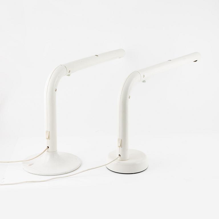 Anders Pehrson, two similar 'Tube' table lamps, Ateljé Lykten, 1970's.