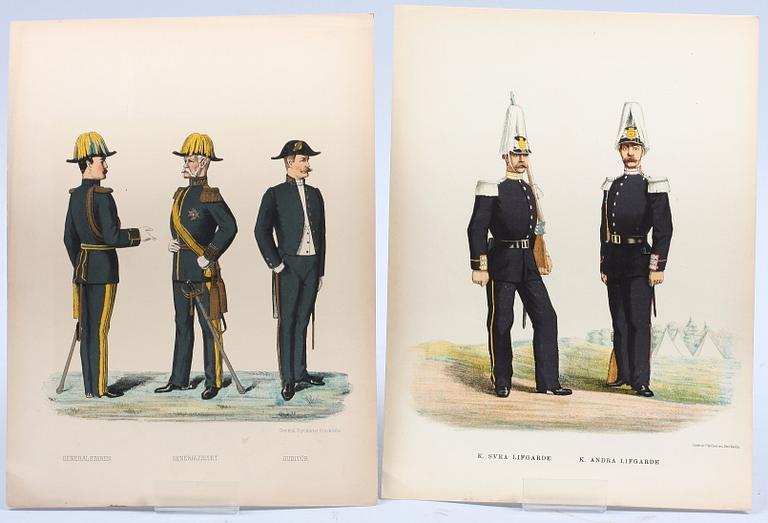 FÄRGLITOGRAFIER, 16 st. 1890-tal.