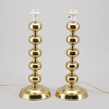 BORDSLAMPOR, ett par, 1960-tal.