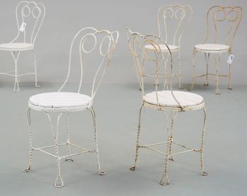 TRÄDGÅRDSSTOLAR, 6 st, 1900-talets första hälft.