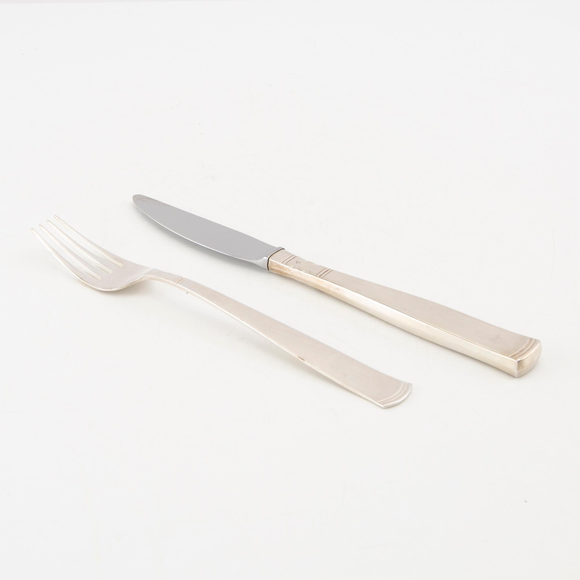 Jacob Ängman, bestick ca 68 dlr "Rosenholm GAB  Stockholm 1970-tal.