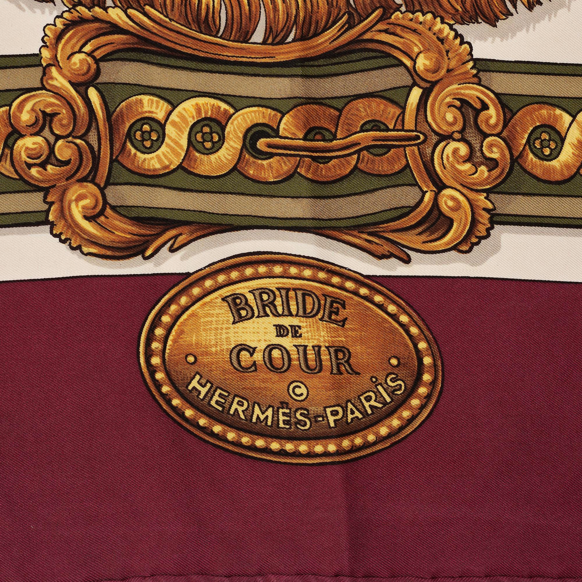 Hermès, scarf, “Bride de Cour”.