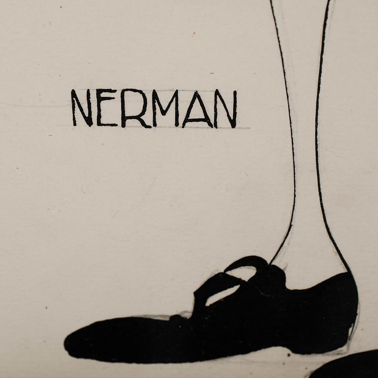 EINAR NERMAN, tusch, signerad.