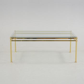 SOFFBORD, glas och mässing, 1900-talets sista kvartal.