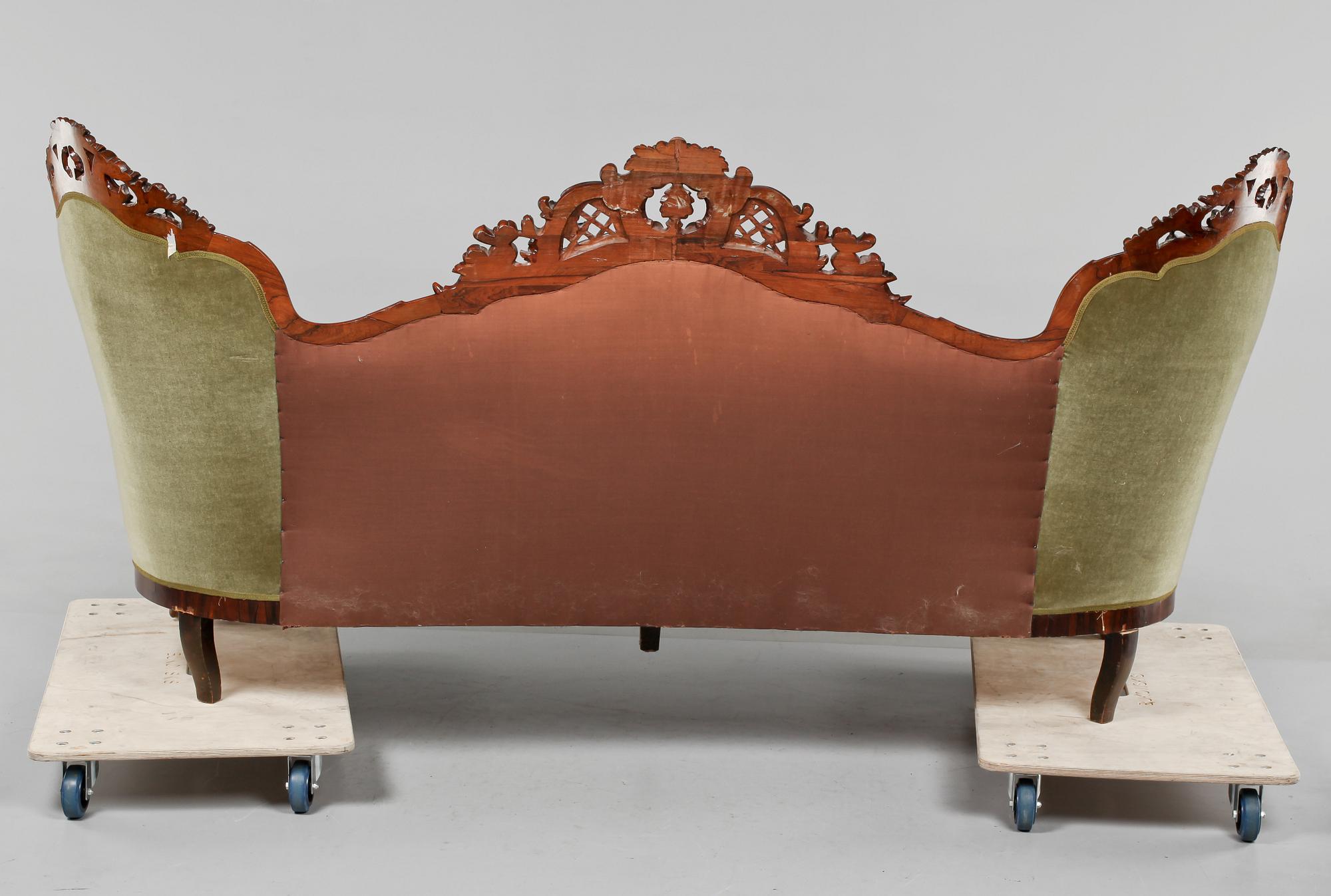 SOFFA, nyrokoko, sent 1800-tal.