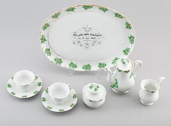 KAFFESERVIS, 6 st, Meissen, 1800-talets andra hälft.