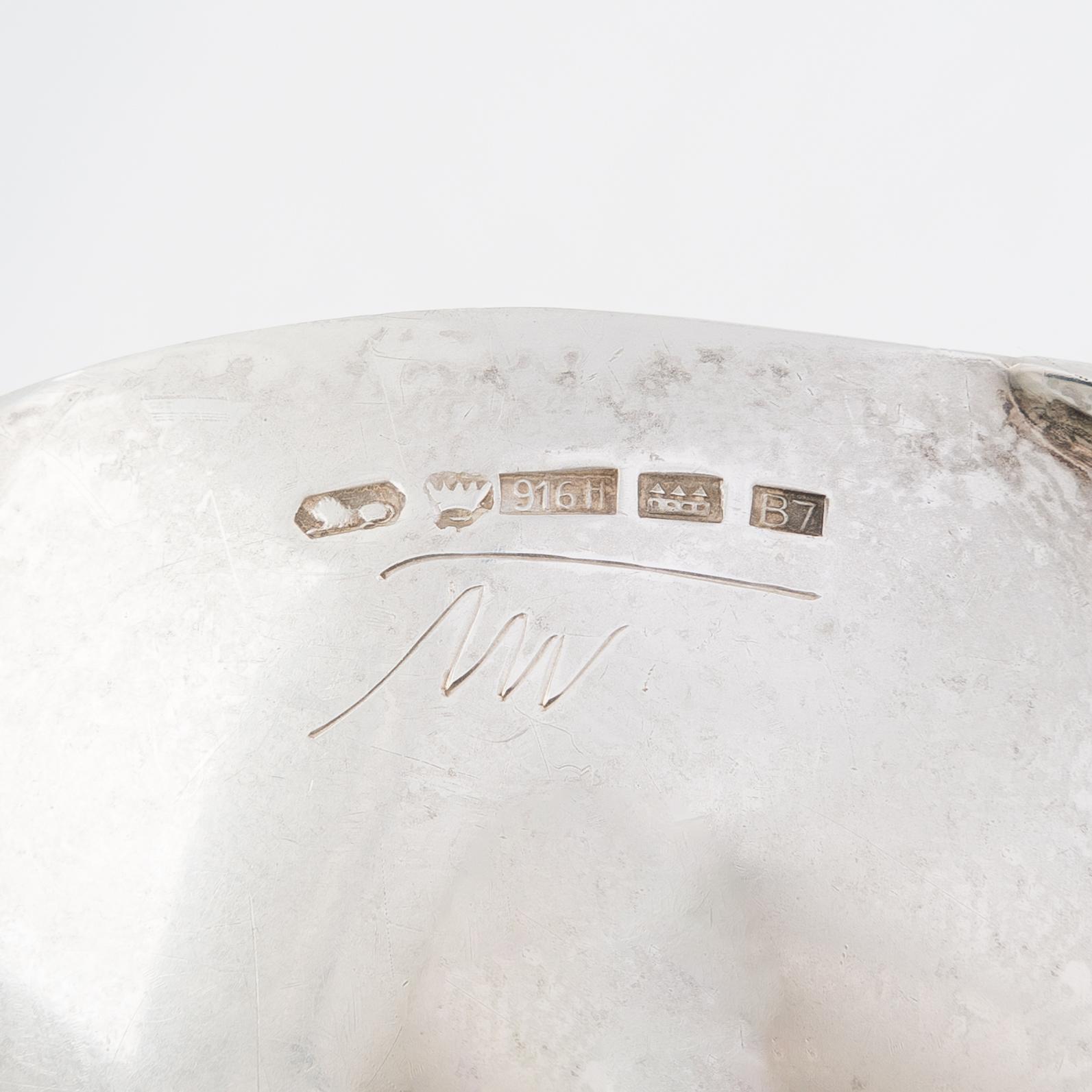 Tapio Wirkkala, silver bowl and sugar bowl, Kultakeskus, Hämeenlinna 1955 ja 1959.