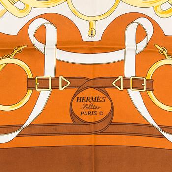 HERMÈS, an 'Eperdon d'Or' silk scarf.