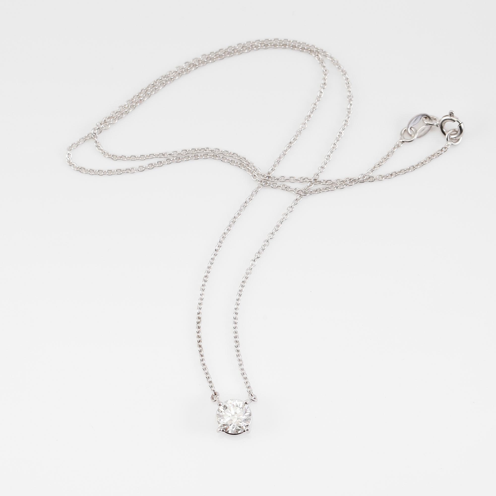COLLIER, 18K vitguld och diamant ca 1.00 ct.