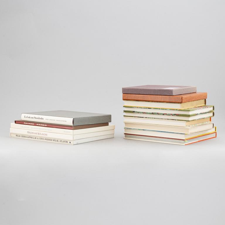 Bibliofilupplagor med originalgrafik, som regel signerad (14 vol).