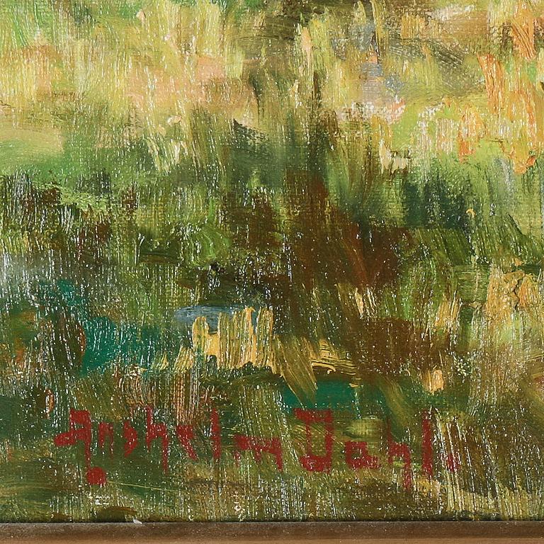 ANSHELM DAHL, olja på duk, signerad.