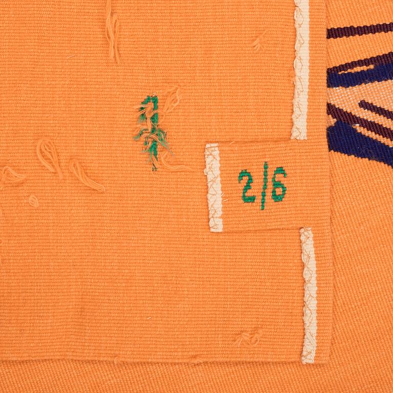 TAPESTRY. "Galopp". Tapestry weave. 198 x 237,5 cm. Signed PF GYNNING.