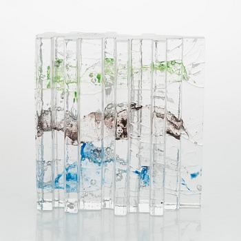 Helena Tynell, lasiveistos, "Metsä", signeerattu Helena Tynell Riihimäen Lasi Oy.