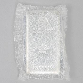 A silver bar, 1000 grams of fine silver, K.A. Rasmussen, Norway.