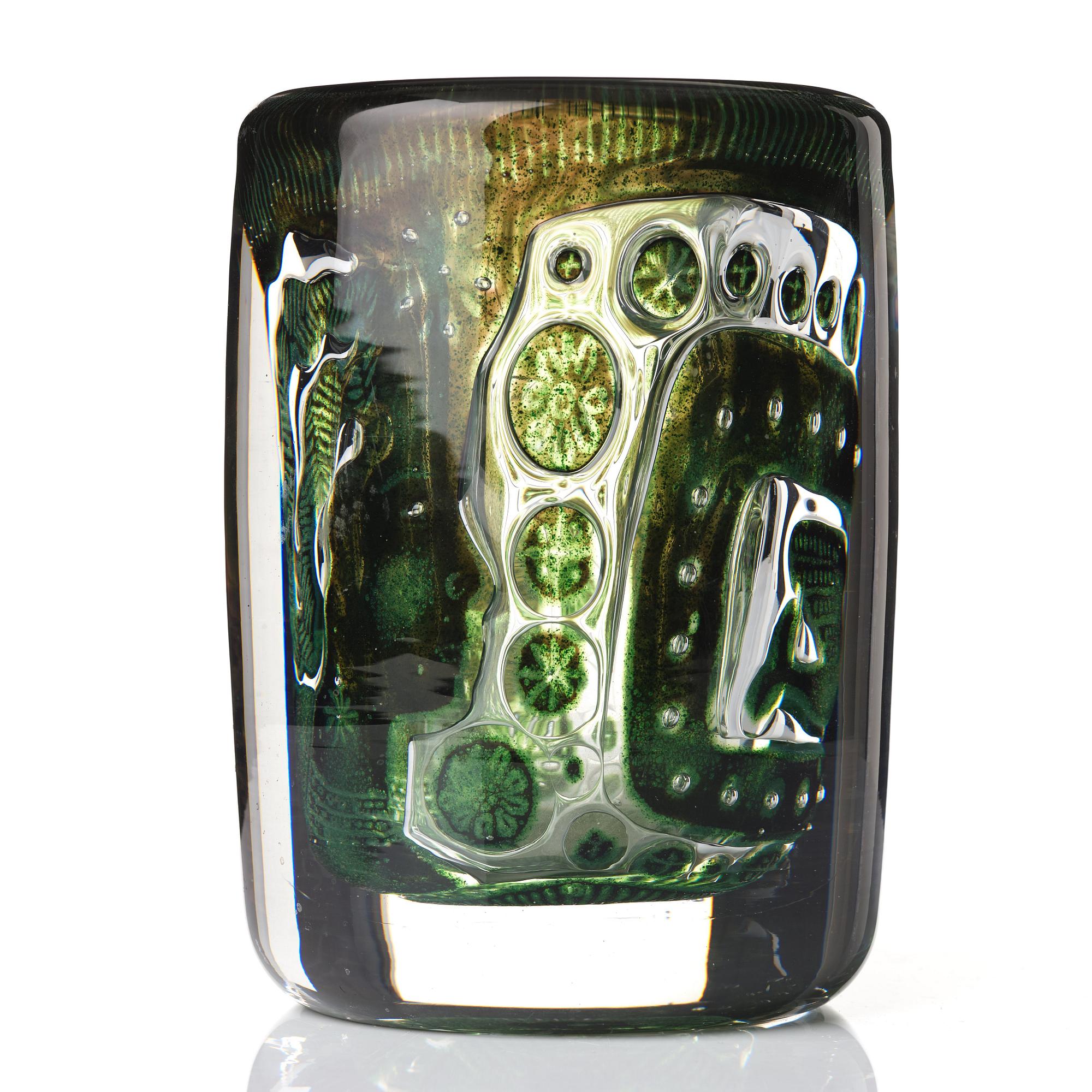 Edvin Öhrström, an ariel vase, Orrefors, Sweden 1955.
